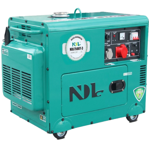 NDL7500T-3 Générateur diesel  Puissance : 5,5 kW Type de moteur : NDL186FE Système de démarrage : démarrage électrique